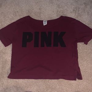 Lounge burgandy PINK tee